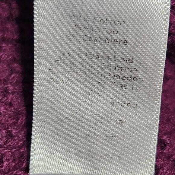 Talbots purple wool blend open front cardigan sweater small - Picture 6 of 7